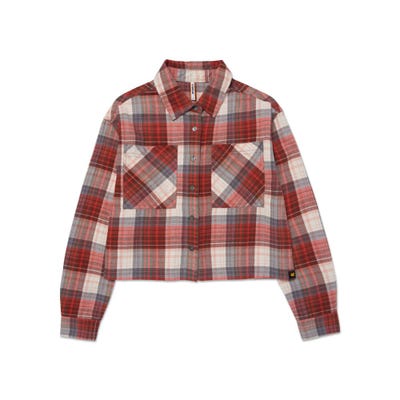 Blusa Mujer Cropped Flannel L/s