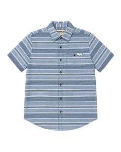 Camisa Hombre Chambray Plaid Short Sleeve