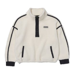 Chompa Mujer Relaxed Half Zip Sherpa Fleece