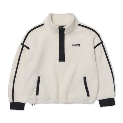 Chompa Mujer Relaxed Half Zip Sherpa Fleece