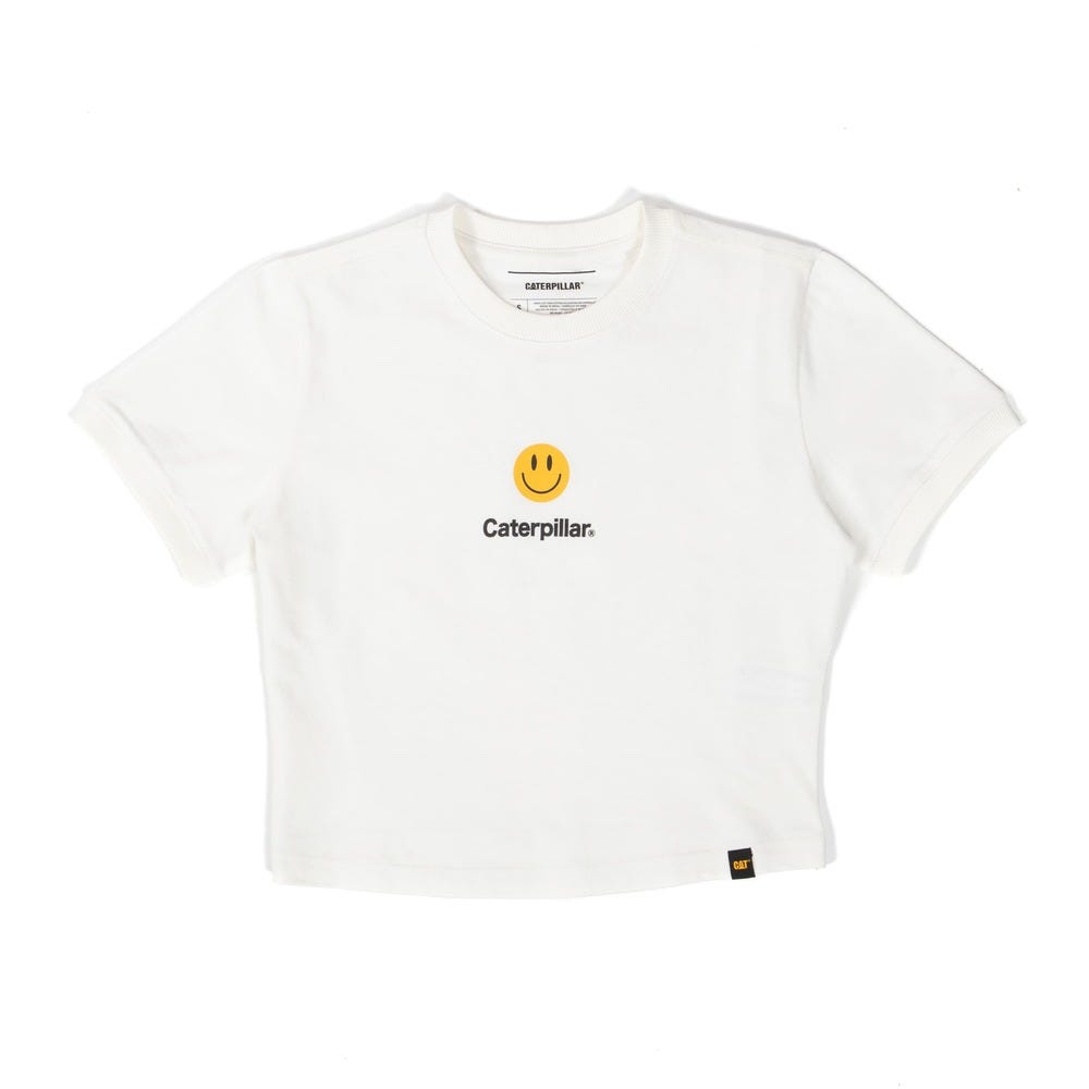 Polo Mujer Caterpillar Smiley Crop Graphic